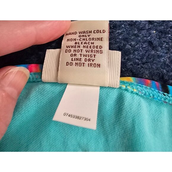 Bright Multicolor Halter Tankini Swimsuit With Tie-Side Bikini Bottoms‎ Size S - Picture 10 of 16